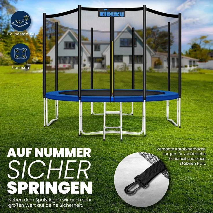 KIDUKU Trampolin Ersatznetz, 6 Stangen, Ø 427 cm – Bild 3