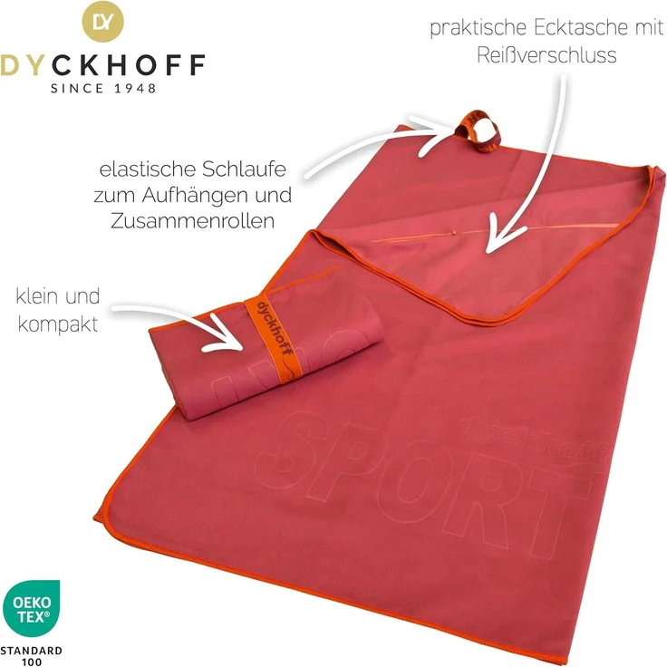 Dyckhoff Sporthandtuch Mikrofaser Sporttuch, Microfaser (1-St), auch als 2er Set erhätlich – Bild 2