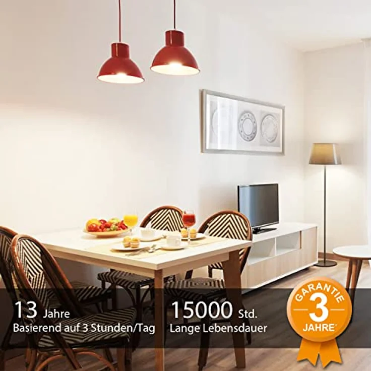 LVWIT E14 LED Lampe Kaltweiss 7.2W, Reflektorlampe 806 lm, 6500K, E14 LED Reflektor R50 Strahler ersetzt 60W Glühbrine, Nicht Dimmbar, 6er Pack – Bild 7