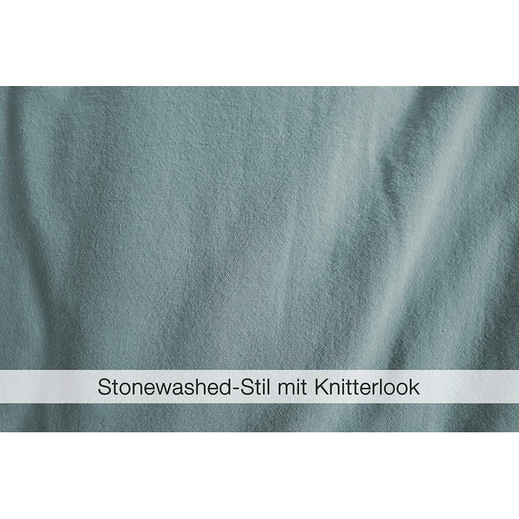 jilda-tex Bettwäsche Lissabon, Renforcé (Bio-Baumwolle), 2 teilig, unifarben, stonewashed und in vielen Farben – Bild 4