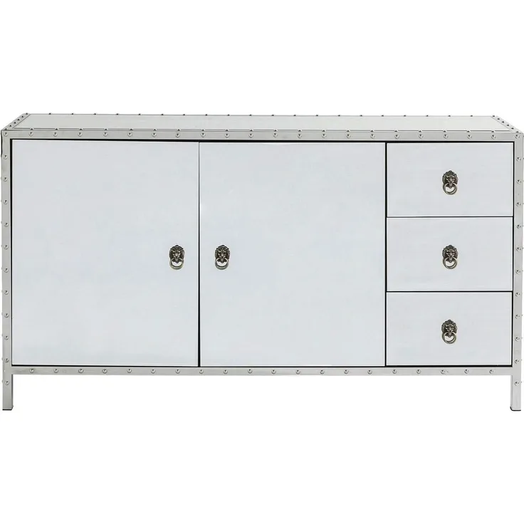 Kare Design Sideboard Rivet, Spiegelsideboard, verspiegeltes Sideboard, modernes Sideboard, (H/B/T) 80 x 140 x 35 cm