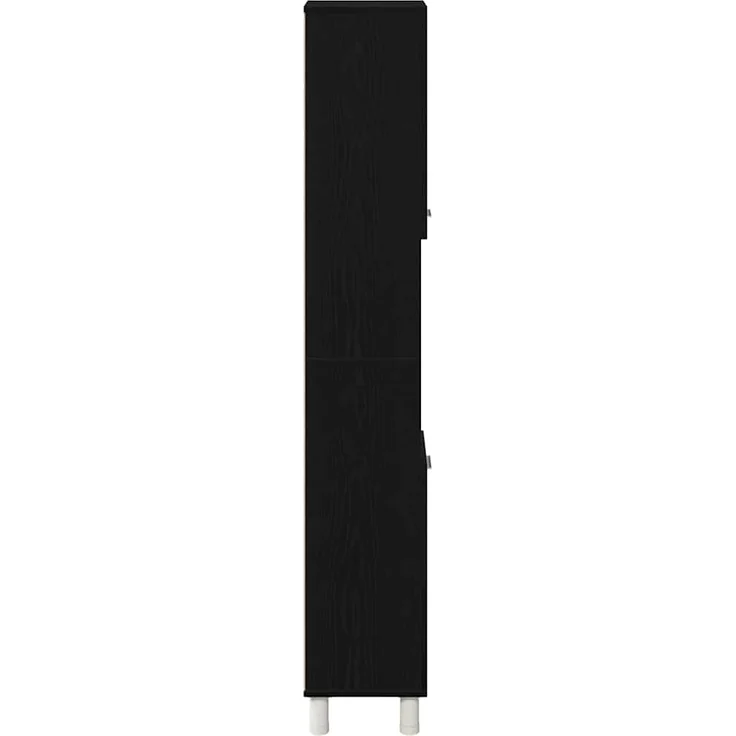 vidaXL Badezimmerschrank mit Tür Schwarz Eichen-Optik 30 x 30 x 179 cm 862513 – Bild 7