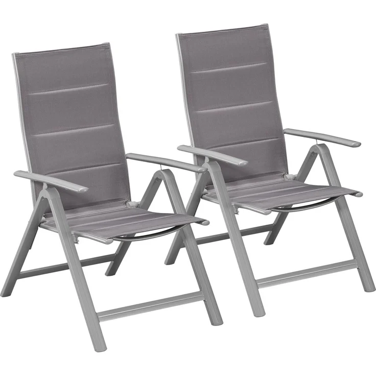 Taviano Gartensessel, klappbar, 2er Set, Aluminium/Textil – Bild 2