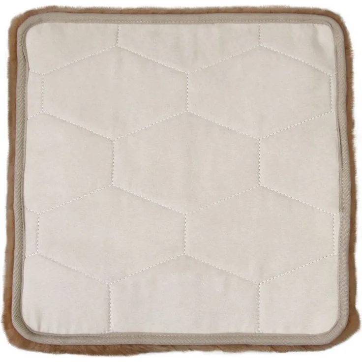 Heitmann Felle Sitzkissen Lammfell Patchwork, Sitzauflage, eckig, 35x35 cm, echtes Lammfell, weich & kuschelig