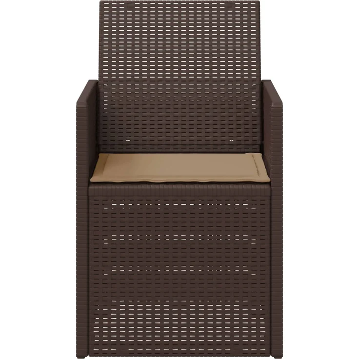 vidaXL Garten Esszimmerstühle 2 stk. Braun und Taupe PP 899991 – Bild 5