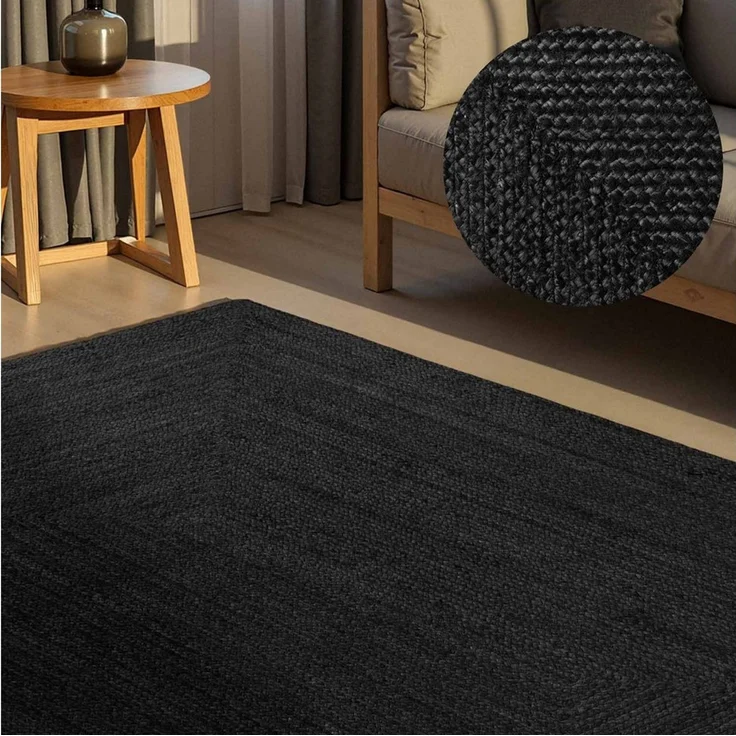 HANSE Home Teppich Juteteppich Teppich Juno, rechteckig, Höhe: 9 mm, Jute, Shape, Handgemacht, Wohnzimmerteppich, Naturteppich, Wohnzimmer – Bild 1