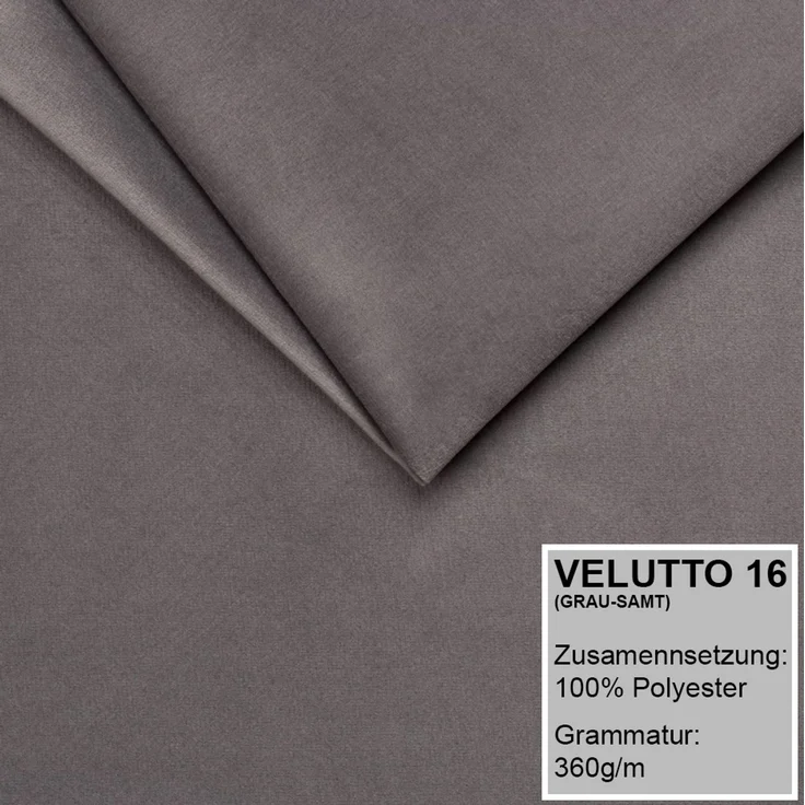 Polsterbett MONAKO 120x200 ohne Matratze mit Bettkasten und Lattenrost. Farbe: Grau 16 – Bild 4