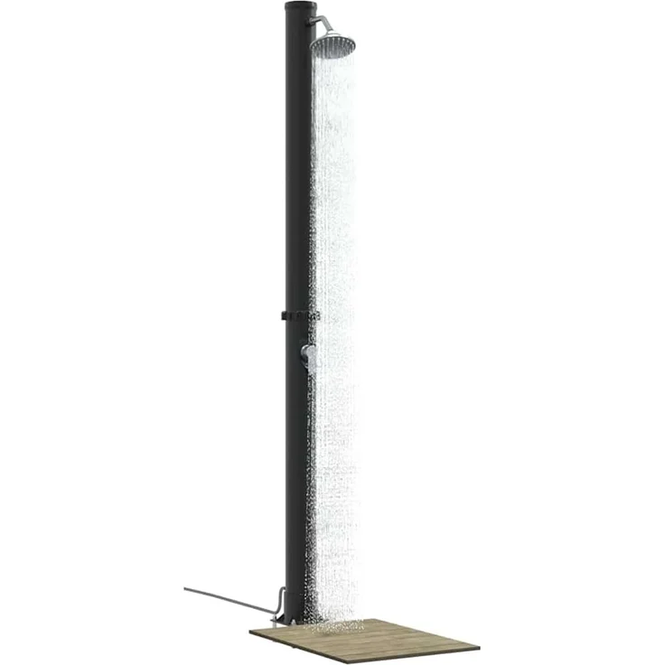 vidaXL Außen Solardusche Schwarz 217 cm PVC und Aluminium 42003411 – Bild 4