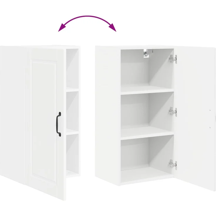 vidaXL Wandschrank PORTO Weiß 40 x 31 x 80 cm Holzwerkstoff 885375 – Bild 10