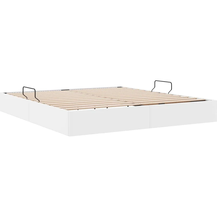 vidaXL Ottoman Bettgestell Reinweiß 160 x 200 cm Kunstleder 3442779 – Bild 9