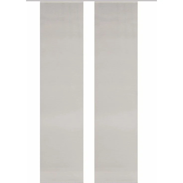 HOME WOHNIDEEN Schiebegardine 55401 Schiebegardine ROM halbtransparent Bambusoptik, 2x 260x60, taupe (2 St), Paneelwagen, transparent, 100% Polyester – Bild 5