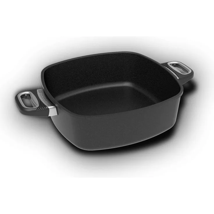 AMT I-E289 Induktion Eck-Pfanne flach Aluminumguss 28 x 28 cm, Höhe 9 cm