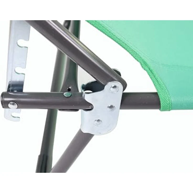 Ambia Garden Gartenliege, Klappbar und verstellbar, Grün, UV-beständig, rostfrei, mit Dach, 55x24x185 cm – Bild 3