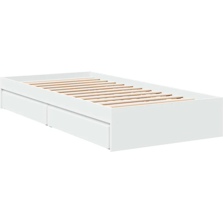 vidaXL Bettgestell mit Stauraum Weiß 80 x 200 cm Holzwerkstoff 3429589 – Bild 6
