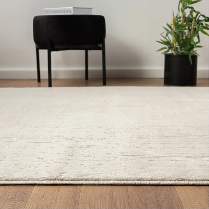 Vimoda Teppich Teppich Wohnzimmer neues priumum Designteppich moderne, Rechteckig, Höhe: 11 mm, Teppich 3D effekt Boho Einfarbig hoch-tief Bordüre Designteppich – Bild 2