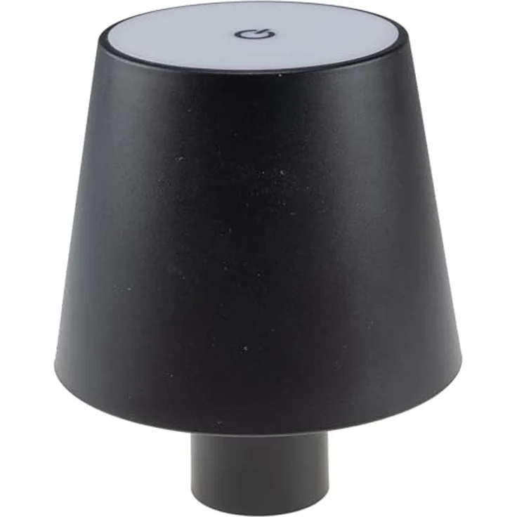 LED Akku Flaschenleuchte warmweiß, Li Akku, ØxH 10x12cm schwarz – Bild 2