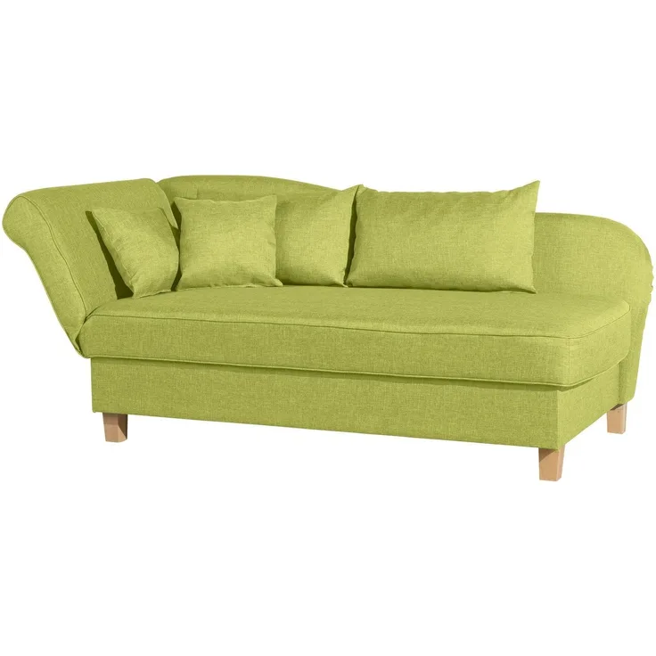 Recamiere mit Armteil links klappbar Katia Bezug Flachgewebe Buche natur / apfel 22672