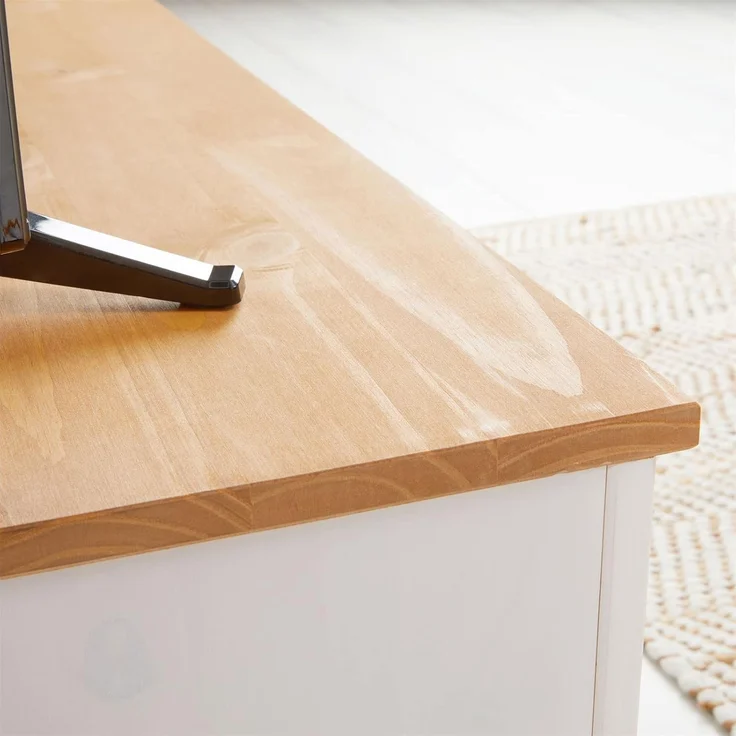 IDIMEX Lowboard BOLTON, TV Lowboard aus Kiefer TV Bank mit 2 Schubladen und Muschelgriffen Mas – Bild 7