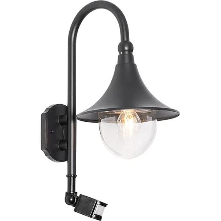 Qazqa Außen-Wandleuchte Daphne, ohne Leuchtmittel, E27, Schwarz, Klassisch / Antik, Aluminium, 1-flammig – Bild 4