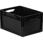 Eurobox schwarz 40x30x22 cm, 20l Lagerkiste Transportbox Kunststoffbox Lagerbox