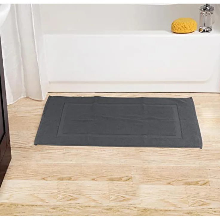 Utopia Towels Waschbare Badematte aus Baumwolle, 53,3x86,4 cm, Dunkelgrau, 2 Stück – Bild 8