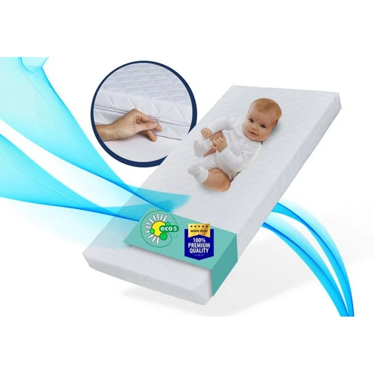 Kids Collective Kindermatratze SMART, Babymatratze 60x120 cm mit abnehmbarem Bezug, waschbar bei 60°C für Babybett oder Gitterbett, 120x60 cm, 6cm hoch, eco5 Zertifiziert – Bild 4
