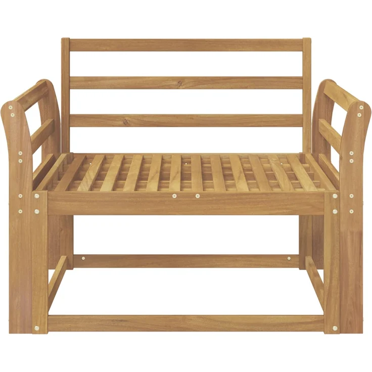 vidaXL Outdoor Mittelsofa Massivholz Akazie Weiß 3439008 – Bild 3