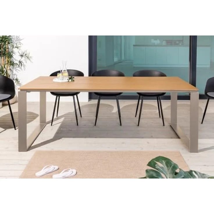riess-ambiente Gartentisch FLOATING 210cm greige - WPC-Bohlen, Aluminium, wetterfest, Holzoptik (Einzelartikel, 1-St), Garten · Metall · Outdoor · Terrasse · Industrial Design · Modern – Bild 2