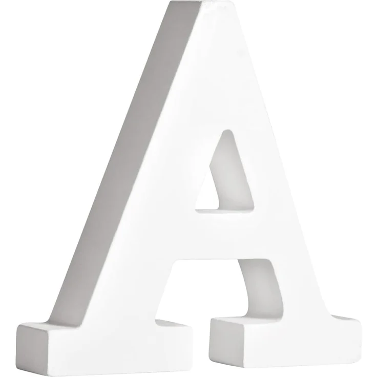 MDF Buchstabe A, FSC 100%, 10,9x2x11cm, weiß