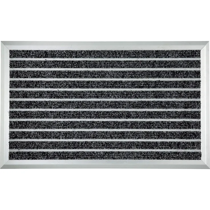 ASTRA Fußmatte Exclusiv Mat, rechteckig, Höhe: 13 mm, Schmutzfangmatte, strapazierfähig, Aluminium Rahmen