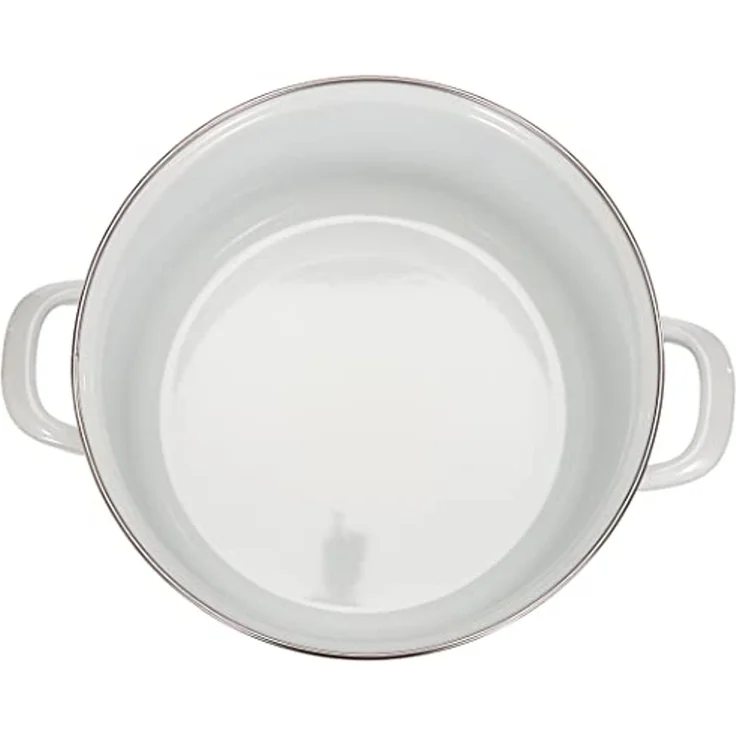 GSW Topf-Set Hortensie, Stahl-Emaille (Set, 5-tlg, 1x Kochtopf Ø 16 cm, 1x Kochtopf Ø 20 cm, 1x Stielkasserolle Ø 16 cm), Induktion – Bild 7