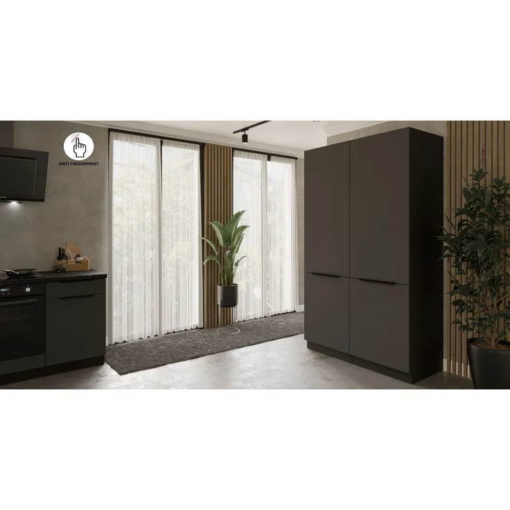 Winkelküche ARIA K-BL ECKE 1 - 215 x 220 + 120 cm Anti Fingerprint Küchenzeile Küchenblock Singleküche Einbauküche Küche Eckküche – Bild 4