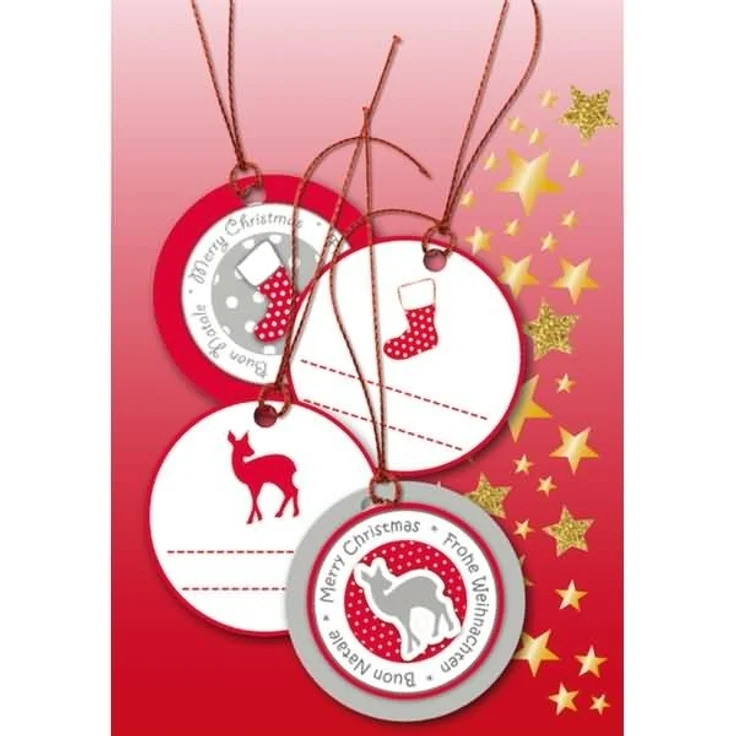 HERMA Geschenkanhänger 3D Weihnachten 5cm rot VE=6 Stück – Bild 2