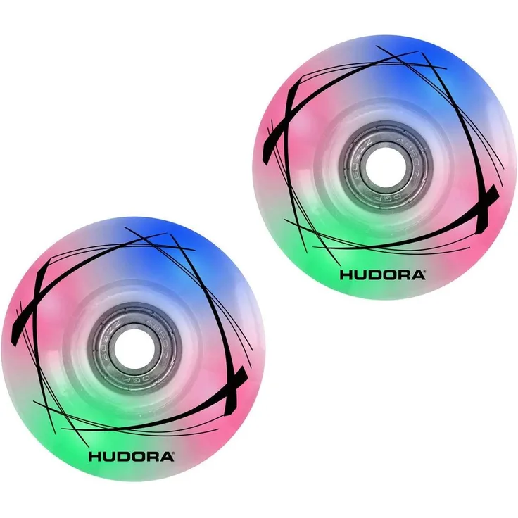Hudora - 2 LED Ersatzrollen, 58mm x 33mm für Roller Skates