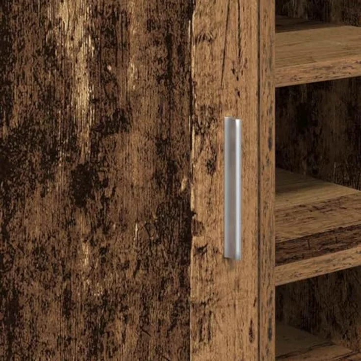 vidaXL Badezimmerschrank mit Tür Altholz 63 x 29 x 55 cm Holzwerkstoff 869212 – Bild 9