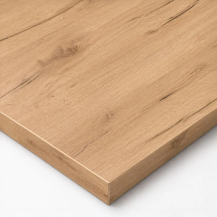 POKAR Tischplatte 60x60 cm | Schreibtischplatte 25 mm Stärke | Ideal für Esstisch, Couchtisch, Beistelltisch und kleine Schreibtische | Robust und Langlebig | Made in EU | Eiche Craft Gold