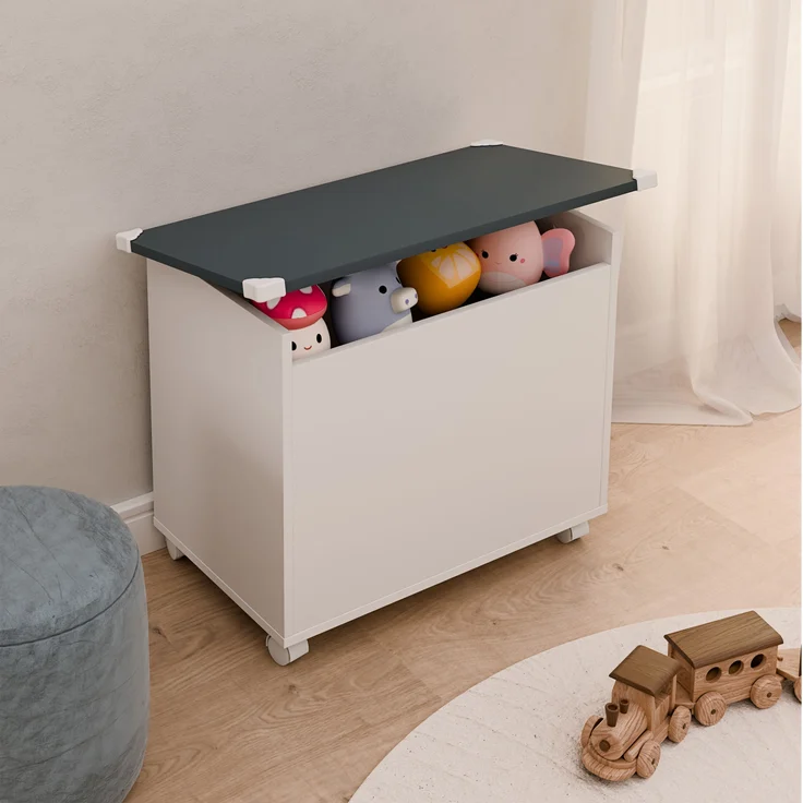 VCM Sitzbank Bosula 921060 Weiß / Anthrazit H. 54 x B. 68 x T. 39 cm – Bild 3