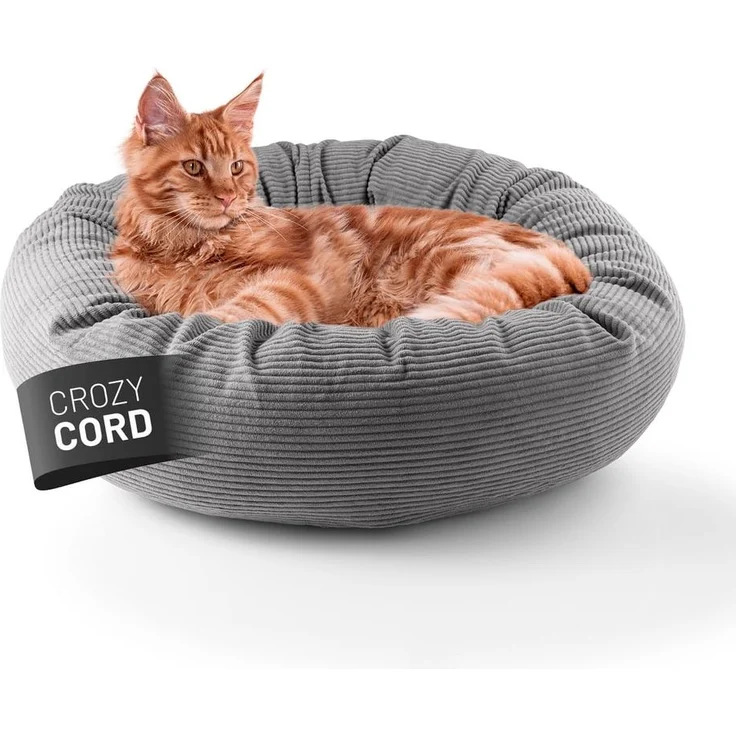 Lumaland Katzenbett Cord 60x20cm grau vakuumiert – Bild 1