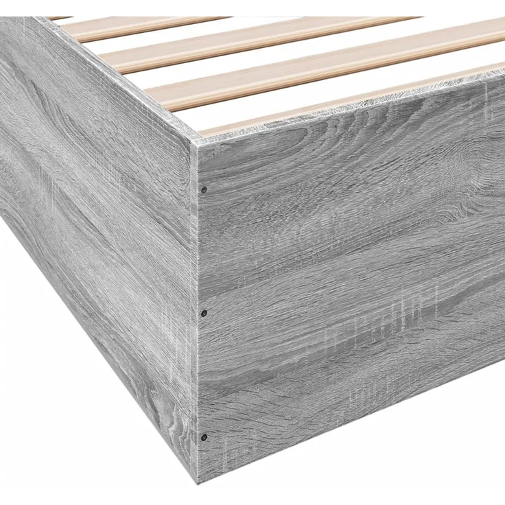 vidaXL Bettgestell Grau Sonoma 180x200 cm Holzwerkstoff 3280998 – Bild 6