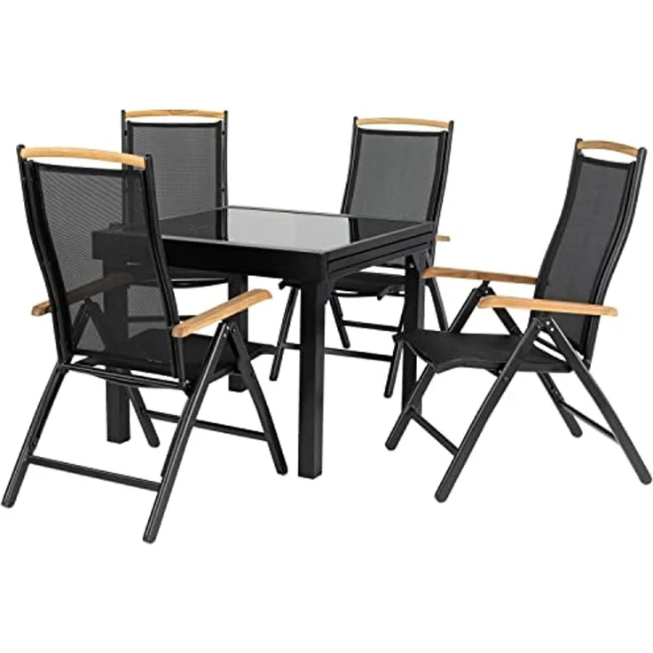 ib style Gartentisch Diplomat Quadro Ausziehtisch 90 - 180 cm silber (Tisch), Gartentisch - ESG-Sicherheitsglas - Aluminium - ausziehbar – Bild 6