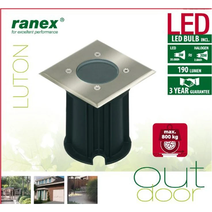 Smartwares LED-Bodeneinbaustrahler 3 W Schwarz 5000.459 410783 – Bild 6