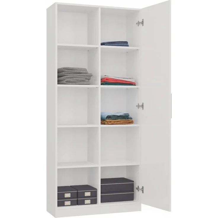ibonto BÜCHERREGAL MATTWEISS Halboffenes Bücherschrank (H 182 x T 30 x B 80 cm) – Bild 2
