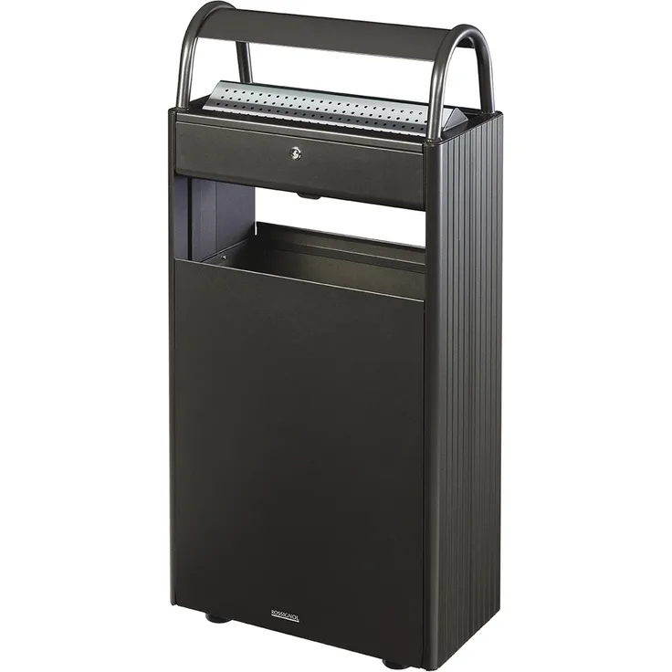 Rossignol 56448 Kopa Ascher/Abfallbehälter mit Standfuß 12 L/60 L, Farbe Mangangrau