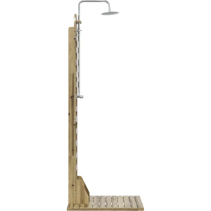 vidaXL Gartendusche 223 cm Imprägniertes Kiefernholz und Edelstahl 886331 – Bild 5