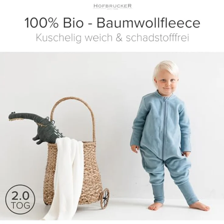 Hofbrucker Baby Schlafsack mit Füßen MILO – Bild 7