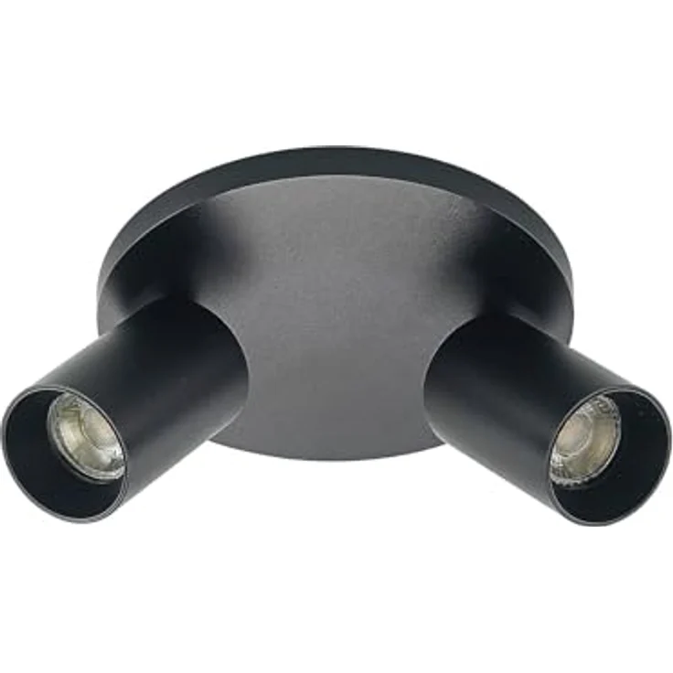 Arcchio Strahler Brinja, 2-flammige Deckenlampe in Schwarz aus Aluminium mit GU10 Fassung, moderne Flurleuchte – Bild 1