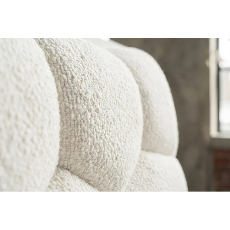 KAWOLA Bett ATTICO Polsterbett Stoff cremeweiß 180x200 cm mit Lattenrost – Bild 8