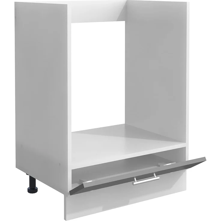 VCM Küchenmöbel Herdumbauschrank & Ofenschrank Esilo 919013 Weiß / Anthrazit H. 82 x B. 60 x T. 46 cm – Bild 3