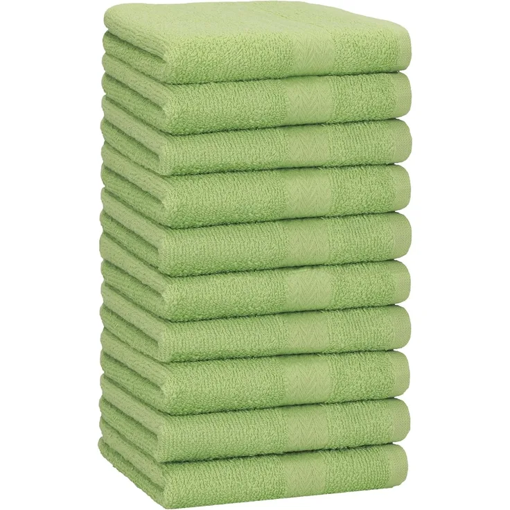 Betz Handtücher 10 Stück Handtücher Premium 50x100 cm Farbe apfelgrün, 100% Baumwolle (10-St)