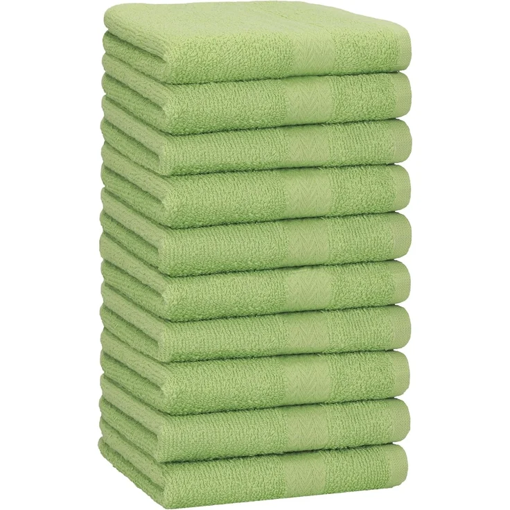 Betz Handtücher 10 Stück Handtücher Premium 50x100 cm Farbe apfelgrün, 100% Baumwolle (10-St) – Bild 1